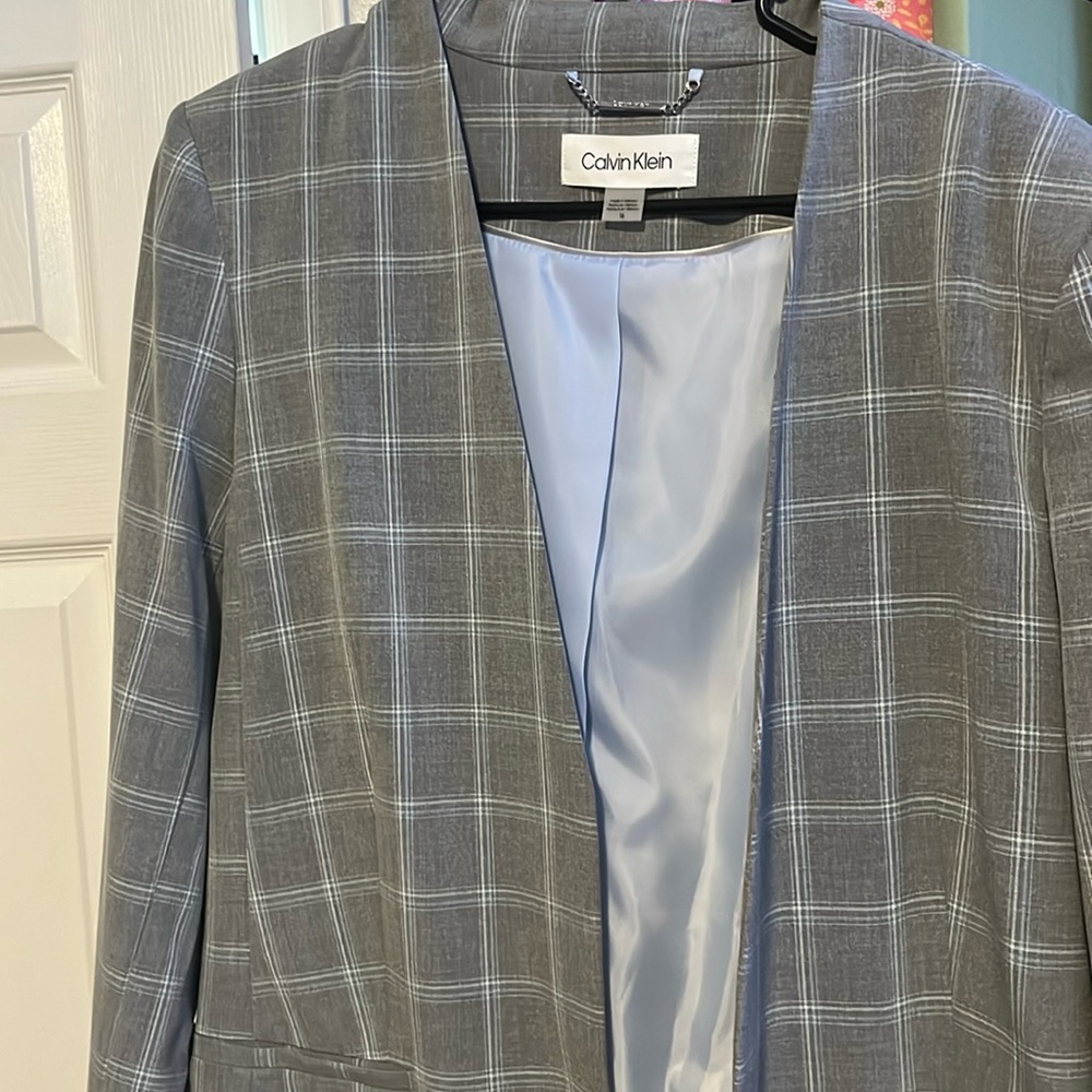 Grey plaid Calvin Klein